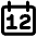 Date 12 Calendar Icon from Core Remix Set