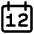Date 12 Calendar Icon from Core Line Set