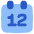Date 12 Calendar Icon from Plump Flat Set
