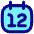 Date 12 Calendar Icon from Flex Pop Set