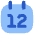 Date 12 Calendar Icon from Flex Flat Set