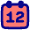 Date 12 Calendar Icon from Plump Pop Set
