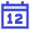 Date 12 Calendar Icon from Sharp Duo Set