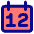 Date 12 Calendar Icon from Core Pop Set