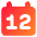 Date 12 Calendar Icon from Core Gradient Set