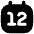 Date 12 Calendar Icon from Flex Solid Set