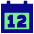 Date 12 Calendar Icon from Sharp Pop Set
