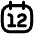 Date 12 Calendar Icon from Flex Remix Set