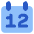 Date 12 Calendar Icon from Core Flat Set