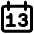 Date 13 Calendar Icon from Core Remix Set