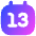 Date 13 Calendar Icon from Flex Gradient Set