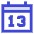 Date 13 Calendar Icon from Sharp Duo Set