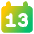 Date 13 Calendar Icon from Core Gradient Set