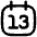 Date 13 Calendar Icon from Flex Line Set