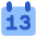 Date 13 Calendar Icon from Core Flat Set