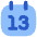 Date 13 Calendar Icon from Flex Flat Set
