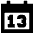 Date 13 Calendar Icon from Sharp Remix Set