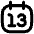Date 13 Calendar Icon from Flex Remix Set