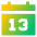Date 13 Calendar Icon from Sharp Gradient Set
