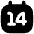 Date 14 Calendar Icon from Flex Solid Set