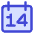 Date 14 Calendar Icon from Core Duo Set