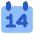 Date 14 Calendar Icon from Core Flat Set