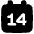 Date 14 Calendar Icon from Plump Solid Set
