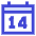 Date 14 Calendar Icon from Sharp Duo Set