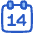 Date 14 Calendar Icon from Plump Duo Set