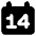 Date 14 Calendar Icon from Core Solid Set