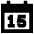 Date 15 Calendar Icon from Sharp Remix Set