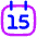 Date 15 Calendar Icon from Flex Neon Set