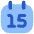 Date 15 Calendar Icon from Flex Flat Set
