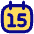 Date 15 Calendar Icon from Flex Pop Set
