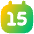 Date 15 Calendar Icon from Flex Gradient Set