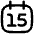 Date 15 Calendar Icon from Flex Line Set