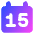Date 15 Calendar Icon from Core Gradient Set