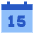 Date 15 Calendar Icon from Sharp Flat Set
