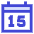 Date 15 Calendar Icon from Sharp Duo Set