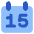 Date 15 Calendar Icon from Core Flat Set