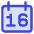 Date 16 Calendar Icon from Core Duo Set