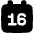 Date 16 Calendar Icon from Plump Solid Set