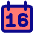 Date 16 Calendar Icon from Core Pop Set