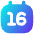 Date 16 Calendar Icon from Flex Gradient Set