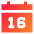 Date 16 Calendar Icon from Sharp Gradient Set