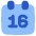 Date 16 Calendar Icon from Plump Flat Set