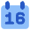 Date 16 Calendar Icon from Core Flat Set