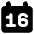 Date 16 Calendar Icon from Core Solid Set