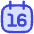 Date 16 Calendar Icon from Flex Duo Set