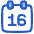 Date 16 Calendar Icon from Plump Duo Set